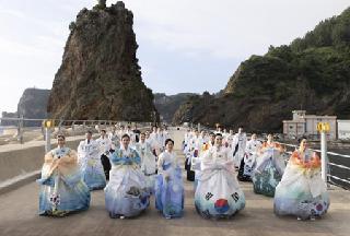 Showcasing the beauty of Hanbok in the easternmost point of...